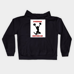 Cheering Inspires Me: Cheerleader Gifts Kids Hoodie